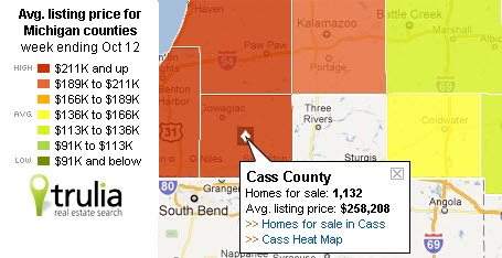 Michigan Heat Map - Michiana Area